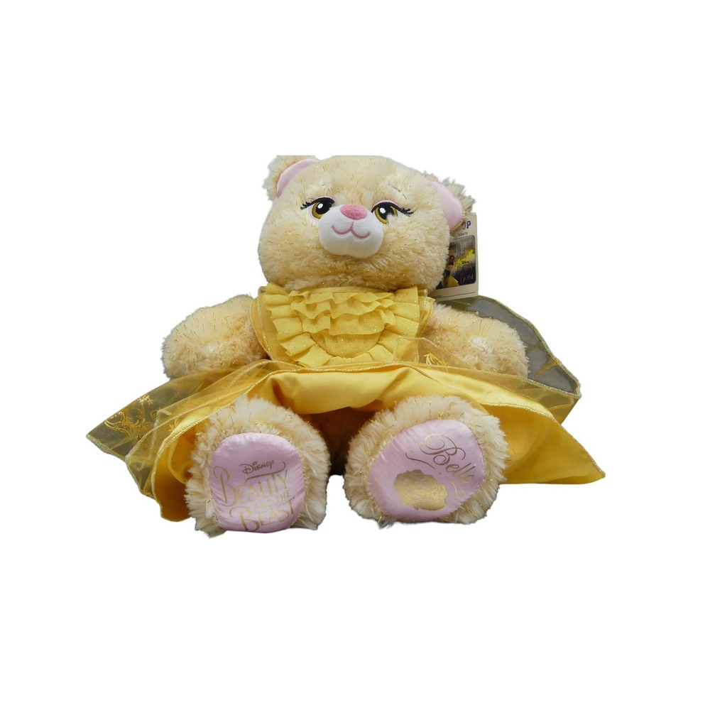 Build-A-Bear Belle Plush Bear NWT Yellow Beauty and the Beast Dress